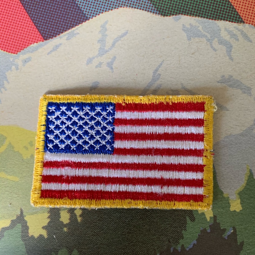 USA flag iron on patch Beautiful woven cloth patch